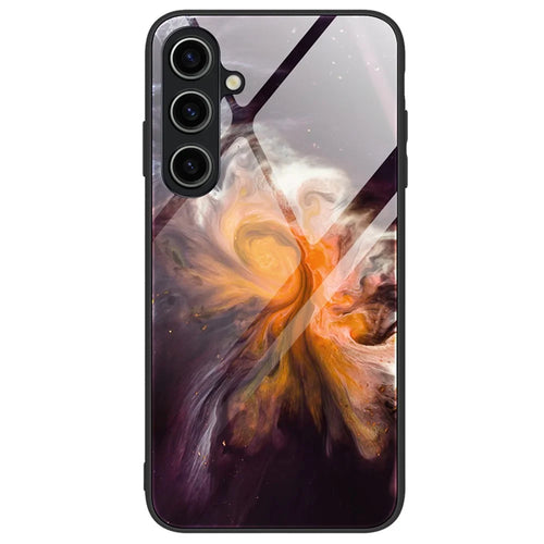 For Samsung Galaxy A25 5G (Global) (161.0 x 76.5 x 8.3mm) Case Marble Pattern Tempered Glass+PC+TPU Hybrid Phone Case - DL01 - 1