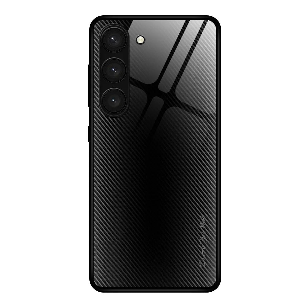 For Samsung Galaxy S24+ Case TPU + Tempered Glass Shell Anti-Scratch Cell Phone Cover - Black - 1