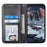 For Google Pixel 8a Case Imprinted Rhombus Pattern PU Leather Phone Cover with Handy Strap - Black - 3