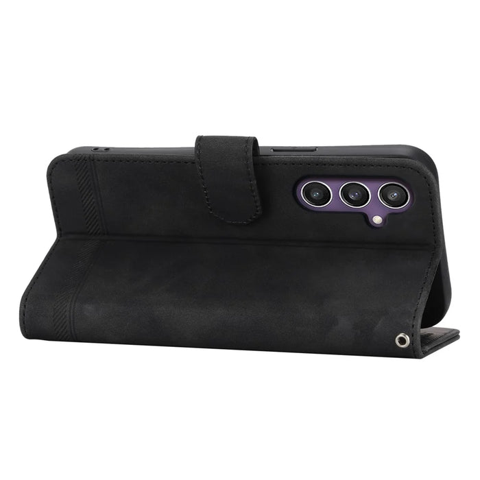 DIERFENG DF-03 For Samsung Galaxy S24+ Case PU Leather Flip Cell Phone Wallet Cover - Black - 3