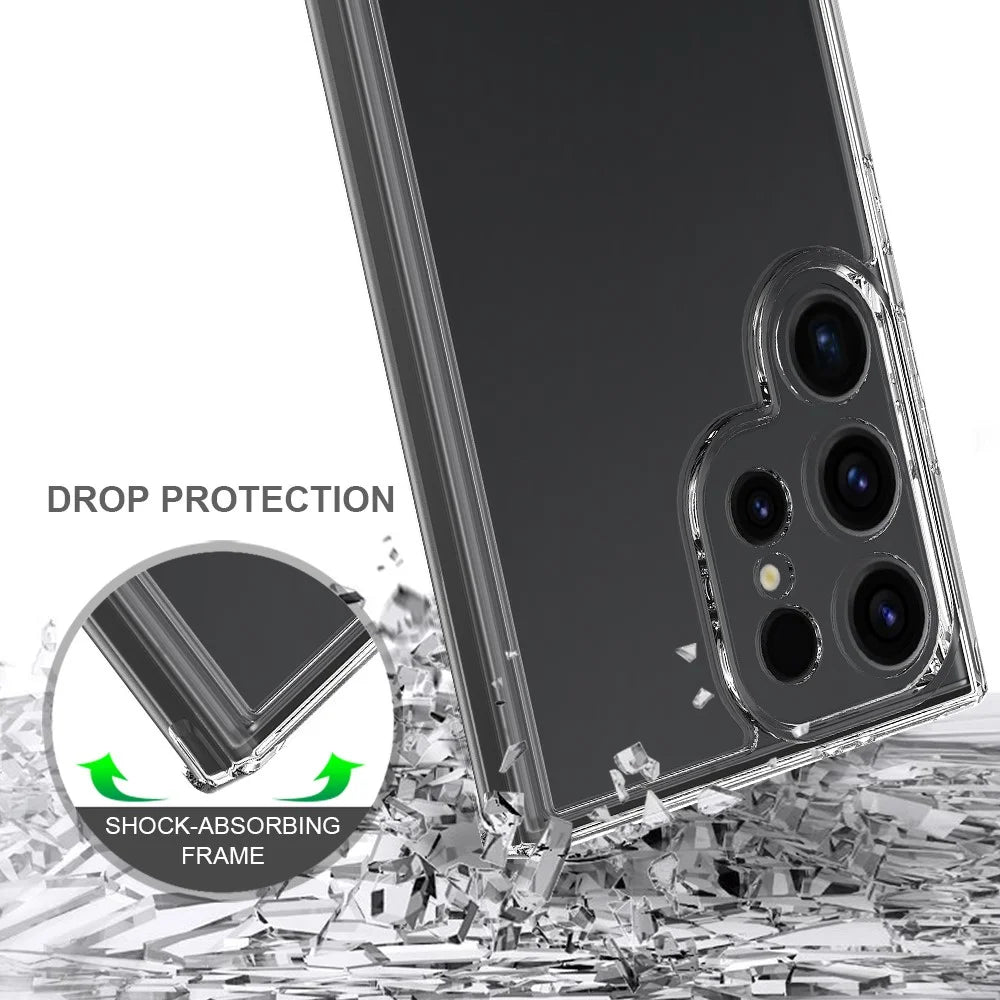 For Samsung Galaxy S24 Ultra Case Transparent Acrylic+TPU Phone Guard Cover - 3