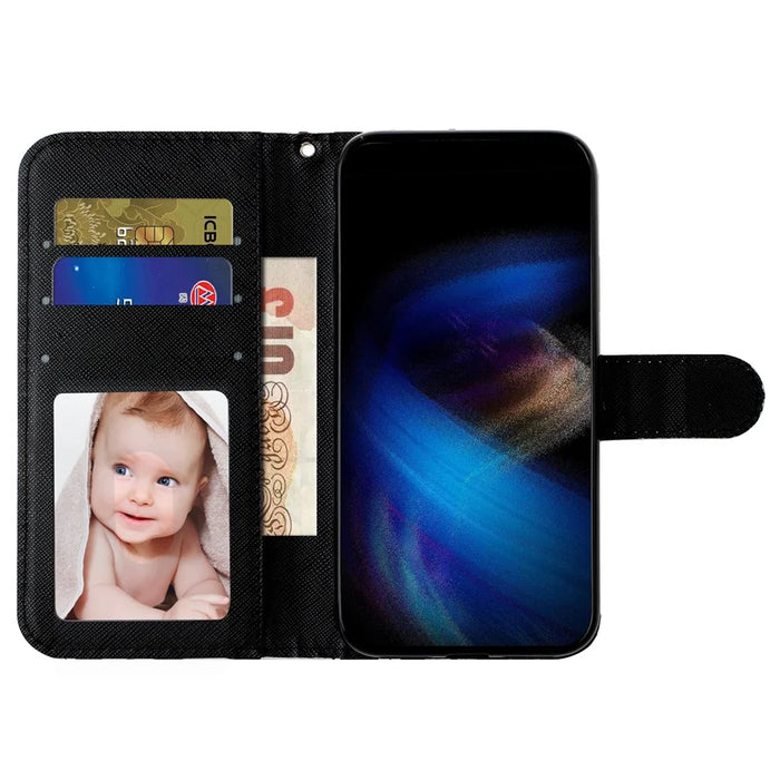 For Samsung Galaxy A05s 4G Leather Case 3D Pattern Printing Wallet Phone Cover - Cat - 2