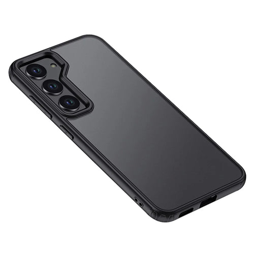 For Samsung Galaxy S24 Case Scratch-resistant PC+TPU Phone Shell - Matte Black - 1