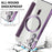 For Samsung Galaxy S23 FE Case Magnetic Case Card Holder Stand Cover - Purple - 6