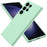 For Samsung Galaxy S24 Ultra Case Shockproof Liquid Silicone Smartphone Cover with Strap - Green - 1