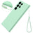 For Samsung Galaxy S24 Ultra Case Shockproof Liquid Silicone Smartphone Cover with Strap - Green - 2