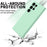 For Samsung Galaxy S24 Ultra Case Shockproof Liquid Silicone Smartphone Cover with Strap - Green - 3
