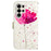 For Samsung Galaxy S24 Ultra Leather Case 3D Pattern Printing Wallet Stand Mobile Cover with Strap - Flower - 6
