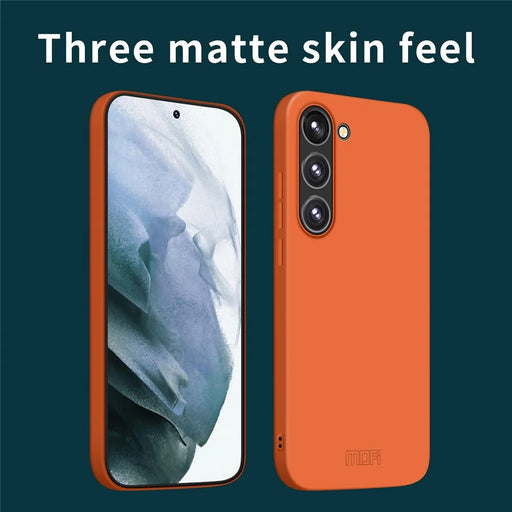 MOFI JK Qin Series For Samsung Galaxy S24+ Case Skin-touch TPU+Acrylic Phone Guard Cover - Orange - 2