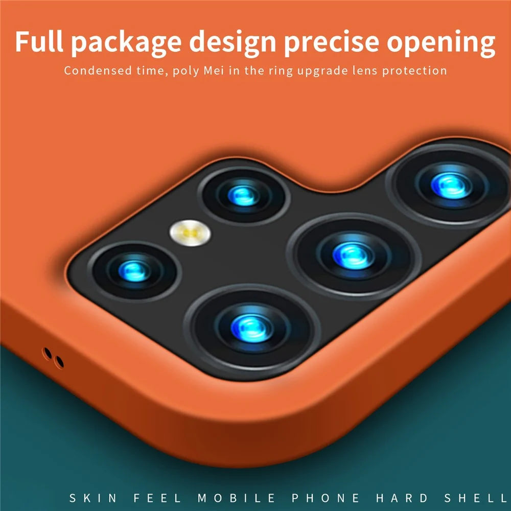 MOFI JK Qin Series For Samsung Galaxy S24 Ultra Case Slim-Fit TPU+Acrylic Smart Phone Shell - Orange - 4