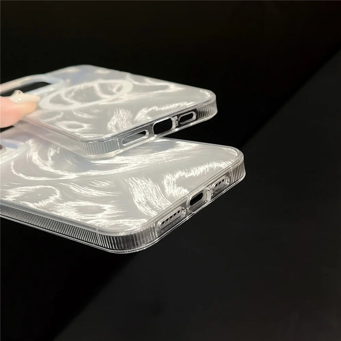 XUNDD For iPhone 15 Pro Magnetic Case Compatible with MagSafe TPU+Acrylic IMD Shell Pattern Phone Cover - White - 7