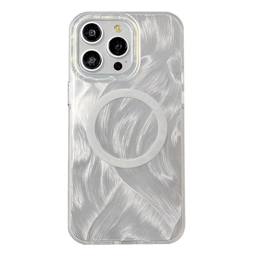 XUNDD For iPhone 14 Pro Case Compatible with MagSafe TPU+Acrylic Shell Pattern IMD Phone Cover - White - 1
