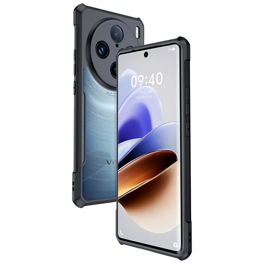 XUNDD For vivo X100 5G Acrylic+TPU Cell Phone Case Shockproof Edge Slim-Fit Mobile Phone Cover - 2