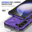 For Samsung Galaxy S23+ Case Magnetic TPU+PC Phone Back Cover with Kickstand - Purple - 6