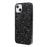 For iPhone 14 Plus Case Electroplating Frame Glitter Sequins Phone Cover - Black - 3