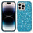For iPhone 14 Pro Case Glitter Sequins Electroplating TPU Frame PC Back Cover - Blue - 1