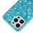For iPhone 15 Pro Max Phone Case Shiny Glitter Sequins TPU + PC Cover - Blue - 4