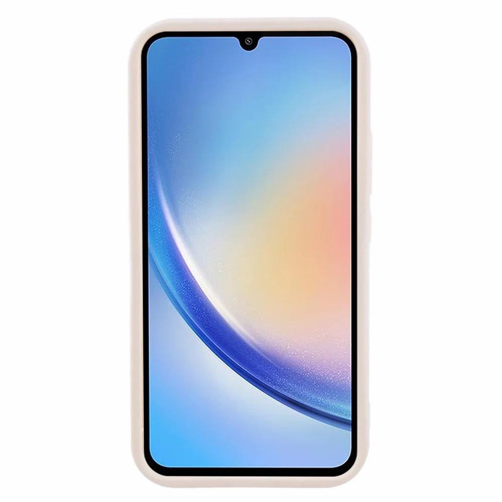 For Samsung Galaxy A34 5G Cell Phone Cases Soft TPU Precise Cutout Protective Cover - Beige - 2