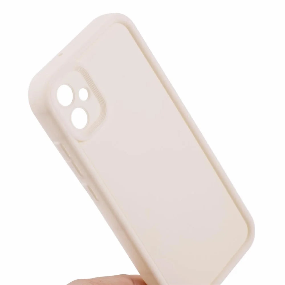 For Samsung Galaxy A05 4G Case TPU Concave Lens Protection Smart Phone Back Cover - Beige - 6