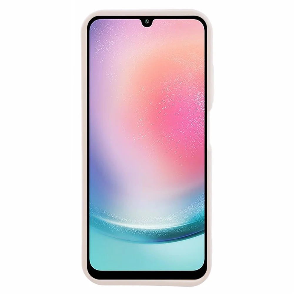 For Samsung Galaxy A24 4G (162.1 x 77.6 x 8.3mm) Case Soft TPU Anti-drop Matte Phone Cover - Beige - 2