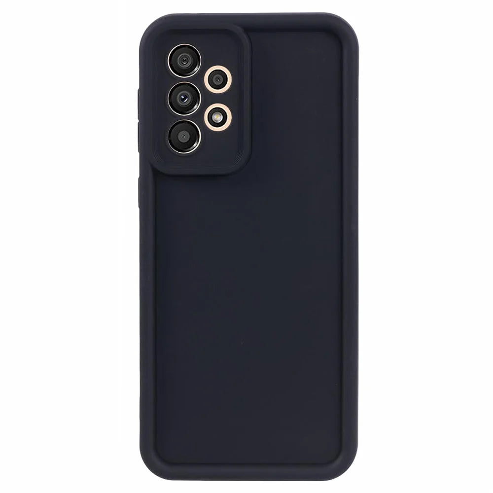 For Samsung Galaxy A33 5G TPU Case Concave Lens Protection Phone Cover - Black - 1