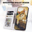 Cartoon Pet Series for iPhone 15 Pro Max Case Wallet Splicing Leather Phone Cover - Bean Pink - 3
