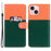 Cartoon Pet Series for iPhone 15 Plus Case Color Splicing Leather Wallet Cover - Blackish Green - 1