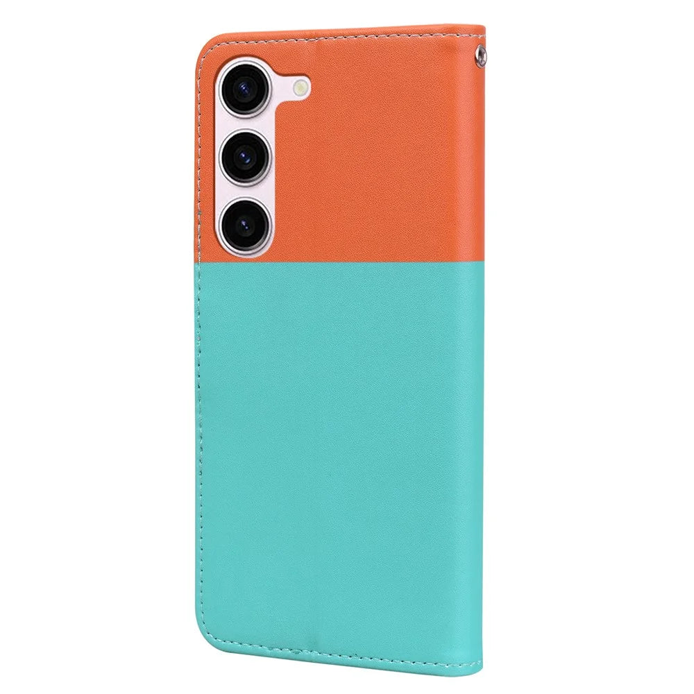 Cartoon Pet Series for Samsung Galaxy S25+ / S24+ Case Wallet Stand Leather Phone Cover - Sky Blue - 7