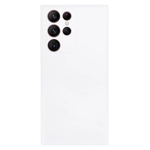 For Samsung Galaxy S22 Ultra 5G Case Matte TPU Protective Phone Cover (Precise Cutout) - Clear White - 1