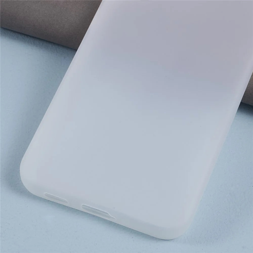 For Samsung Galaxy S22 5G Case Scratch-proof TPU Phone Cover (Big Rear Lens Hole) - Clear White - 5