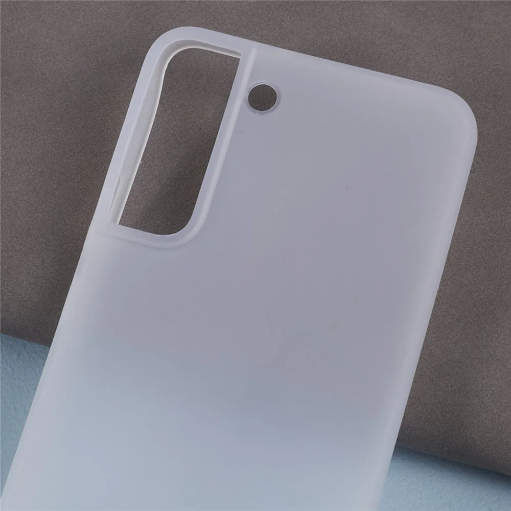 For Samsung Galaxy S22+ 5G TPU Case Matte Finish Phone Shell (Big Rear Lens Hole) - Clear White - 4