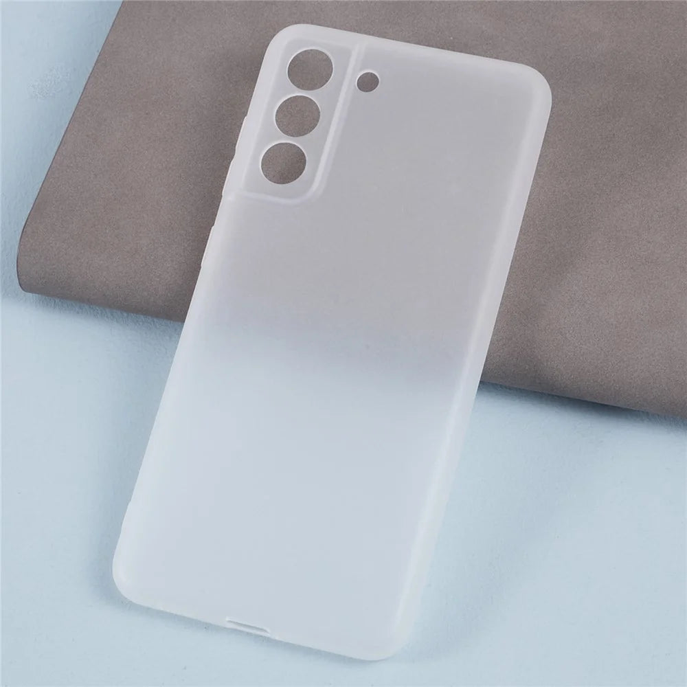 For Samsung Galaxy S21 FE 5G Case Anti-scratch TPU Phone Cover (Precise Cutout) - Clear White - 3