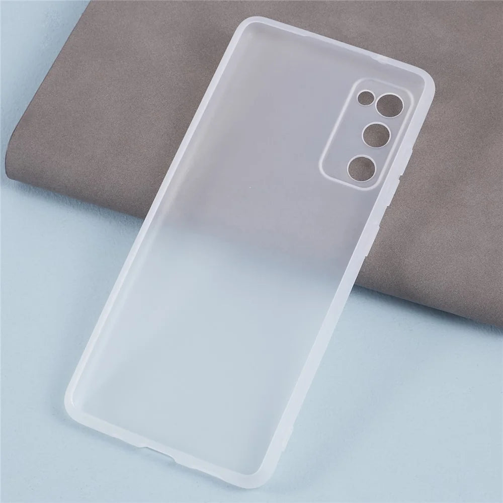 For Samsung Galaxy S20 FE / S20 FE 5G / S20 Lite / S20 FE 2022 TPU Case Matte Phone Cover (Precise Cutout) - Clear White - 2