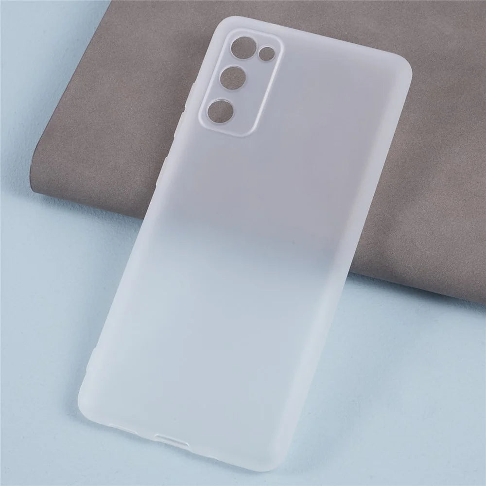 For Samsung Galaxy S20 FE / S20 FE 5G / S20 Lite / S20 FE 2022 TPU Case Matte Phone Cover (Precise Cutout) - Clear White - 3
