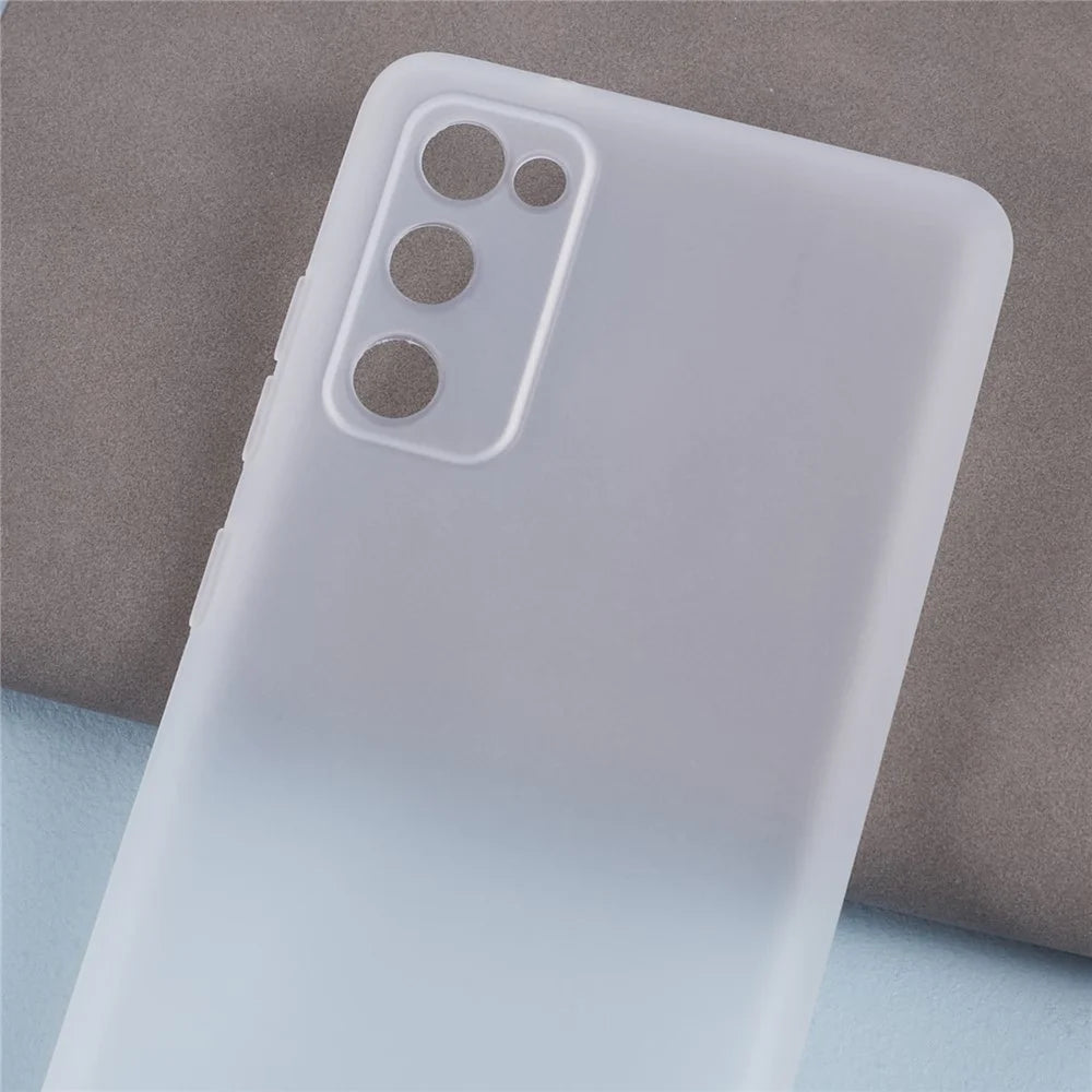 For Samsung Galaxy S20 FE / S20 FE 5G / S20 Lite / S20 FE 2022 TPU Case Matte Phone Cover (Precise Cutout) - Clear White - 4