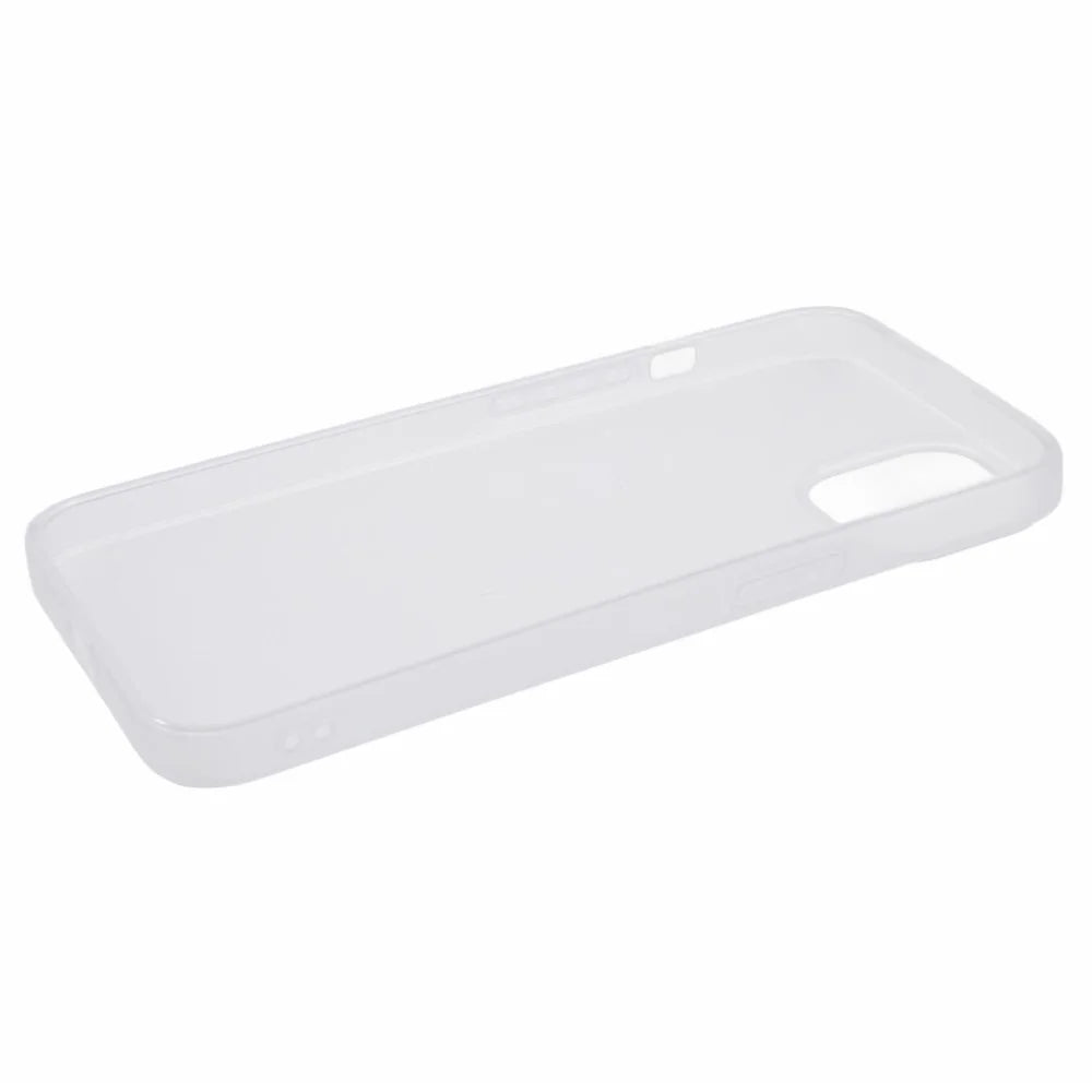 For iPhone 15 Slim Case Anti-Scratch TPU Phone Shell Matte Phone Cover, Transparent White - 5