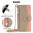 For iPhone 13 6.1 inch Case PU Leather Wallet Protective Cover with Crossbody Shoulder Strap - Pink - 7