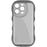 IMAK For iPhone 14 Pro TPU Phone Case Non-Slip Wavy Edge Design Cover - Transparent Black - 3