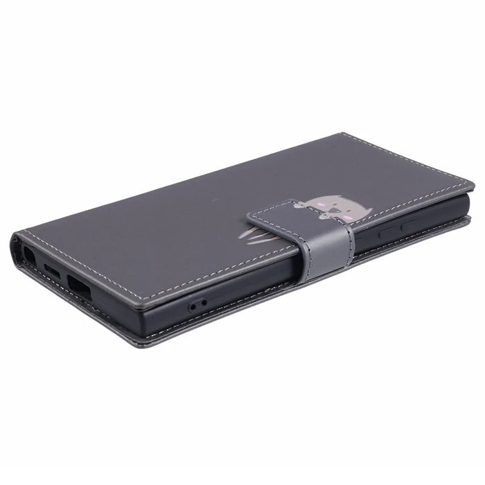 PU Leather Cover for Samsung Galaxy S24 Ultra Cartoon Animal Pattern Cell Phone Cases - Grey - 5
