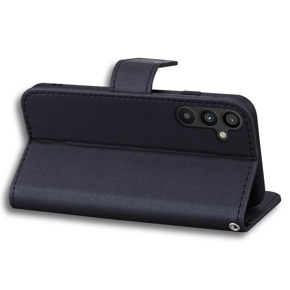 For Samsung Galaxy A34 5G Cartoon Animal Pattern Anti-drop Cell Phone Cases Leather Cover - Black - 4