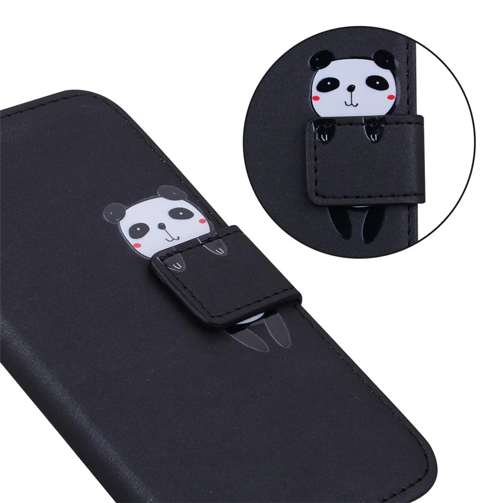 For iPhone 14 Plus Cell Phone Case Anti-drop PU Leather Wallet Stand Cover - Black - 5