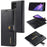 DG.MING for Samsung Galaxy S24 Ultra Case Detachable Split Leather Cover with Stand Wallet - Black - 1