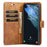 DG.MING for Samsung Galaxy S24+ Case Split Leather Wallet Detachable Phone Cover - Brown - 2