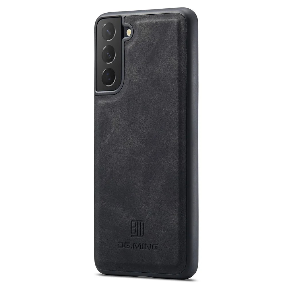 DG.MING For Samsung Galaxy S24+ Case Anti-Scratch Leather Coating Phone Cover - Black - 2