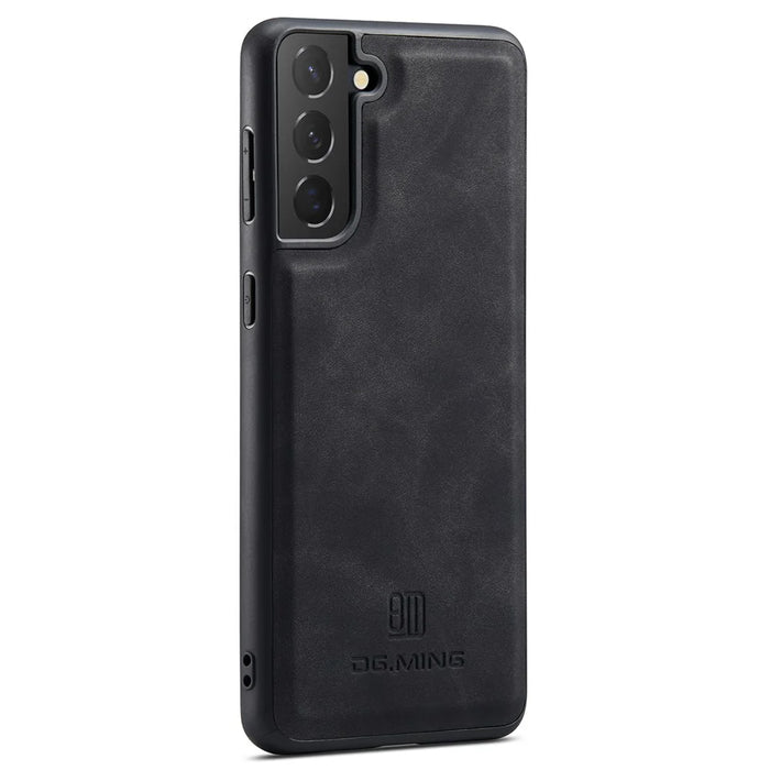 DG.MING For Samsung Galaxy S24+ Case Anti-Scratch Leather Coating Phone Cover - Black - 3