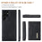 DG.MING M2 Series for Samsung Galaxy S24 Ultra Case Kickstand Cover with Detachable Magnetic Wallet - Black - 7