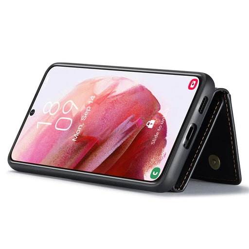 DG.MING M2 Series for Samsung Galaxy S24 Kickstand Case Wallet Detachable 2-in-1 Phone Cover - Black - 2