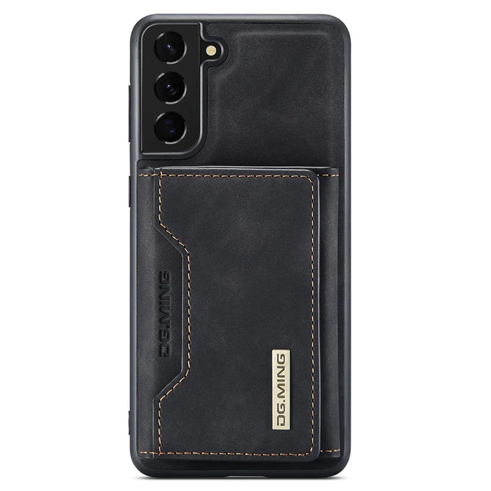 DG.MING M2 Series for Samsung Galaxy S24 Kickstand Case Wallet Detachable 2-in-1 Phone Cover - Black - 5