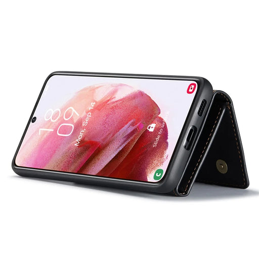 DG.MING M1 Series for Samsung Galaxy S24+ Case Magnetic Wallet Leather Coated PC+TPU Cover - Black - 2
