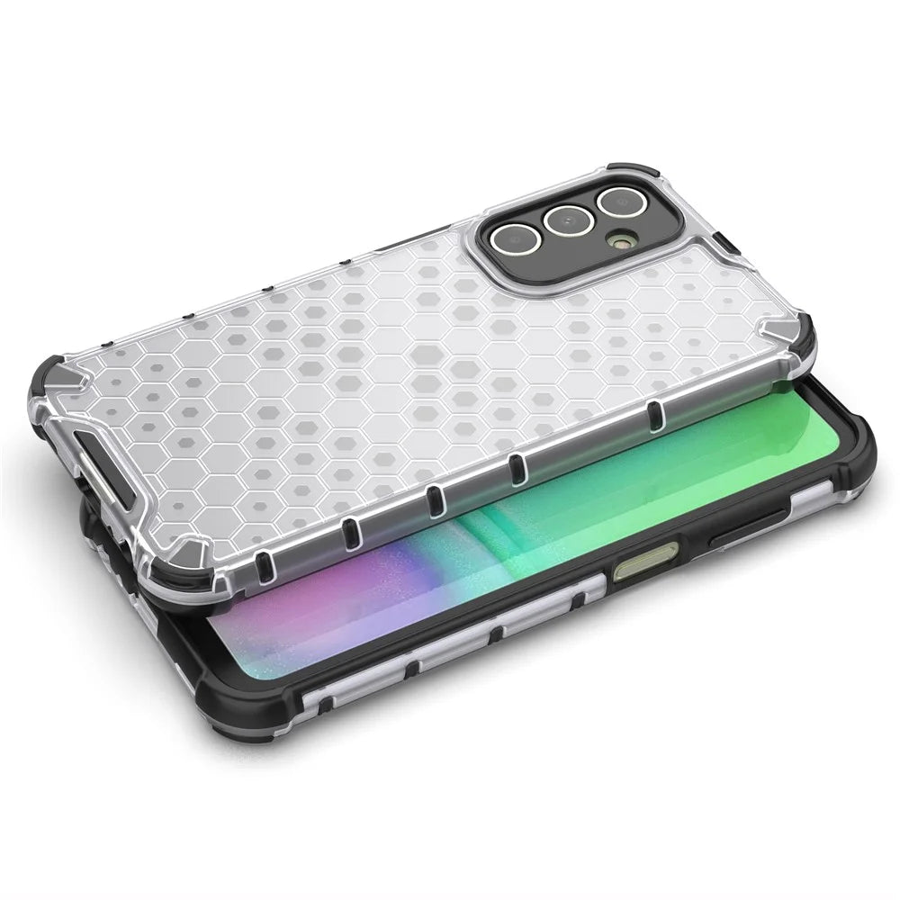 For Samsung Galaxy A15 4G Case TPU + PC Honeycomb Phone Cover - Grey - 3